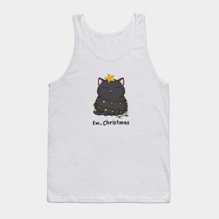 Ew Christmas Cute Black Cat Christmas Tree Tank Top